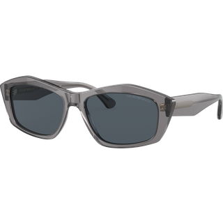 Emporio Armani EA4187 502987 55 Solbriller Kvinder Grå - Transparent Glossy Grey - 55mm