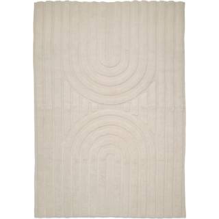 Classic Collection Curve Tæppe 250x350 Cm Ivory - Ensfarvede tæpper Uld Elfenben - CE164IV