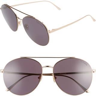 Tom Ford FT0757 CLEO 28A 59 Solbriller Kvinder Rose-Guld - No Need - 59mm