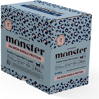 Monster Cat Pouches Adult Salmon - 8x85 g
