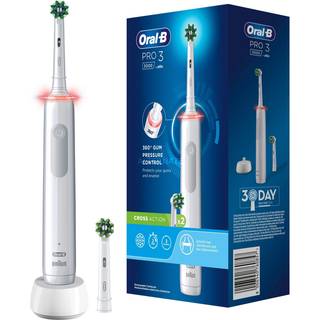 Oral-B PRO 3 3000 Cross Action White Edition Tandbørste Hvid
