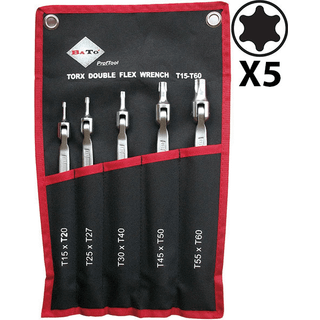 BATO Dobbelt lednøglesæt Torx 15-60. 5 d (28745)