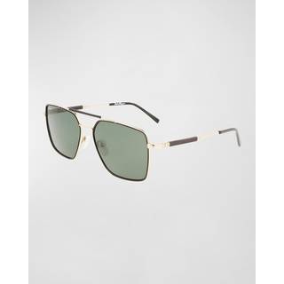 Ferragamo Mand SF298S 703 Solbriller Titanium Guld Grøn Firkantet Normal Fotokromatisk