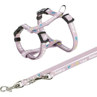 Trixie Junior Puppy H-Harness with Lead 23-34 cm/8 mm 2 m light lilac