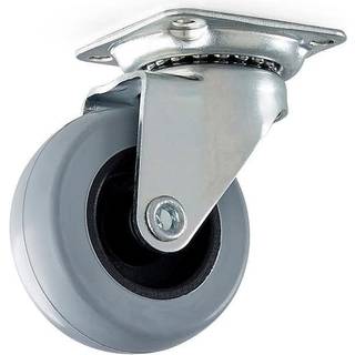 Habo 4010 møbelhjul med plade, svingbart - Ø100 mm