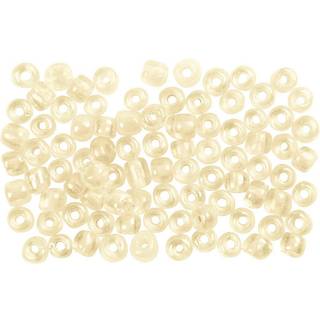 Rocaiperler Elfenben 3 mm, 500 g til smykkefremstilling