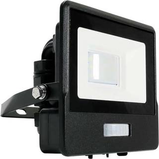 10W Projektør - PIR Sensor, Samsung Chip, 4000K, Sort Hus - Kulør : Neutral