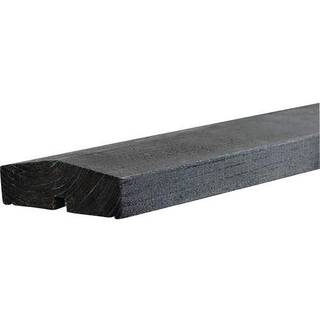 PLUS Klink/Plank topafslutning, PEFC, sort/nåletræ, 200 cm