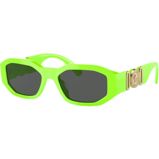 Versace Børn VK4429U 536987 Solbriller Acetat Grøn Grå Geometrisk Normal