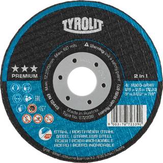 Skæreskive Premium 41F ø125×2,5×22,23 A30Q-BFXA