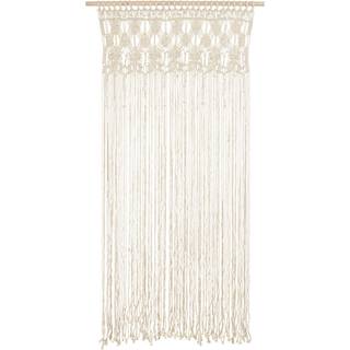 1 stk. Off-White macrame vægdekoration i bomuld, 94.5x171cm, håndlavet og unikt design