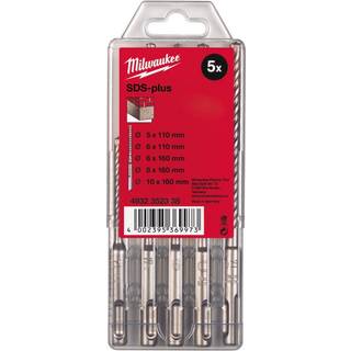 Milwaukee M2 4932352338 Hammerboresæt SDS-Plus, 2-snit, 5 stykker