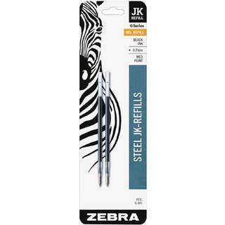 6 Pack - 12 Refills/Zebra JK Refills til G301Gel Rollerball Pens Medium Point 2/Pack Black Ink Pk - ZEB88112