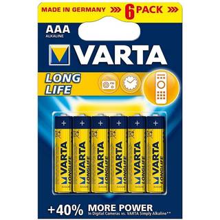 Varta Longlife LR03/AAA-batteri - 6 stk.