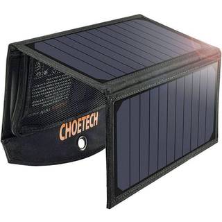 Choetech 2-port 19W Solcellepanel, Sort