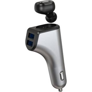 PLATINET DUOS Biloplader 2xUSB 3,1A + Bluetooth Headset