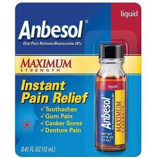 Anbesol maksimal styrke oral anæstetisk væske - 0,41 fl oz (emballage kan variere)