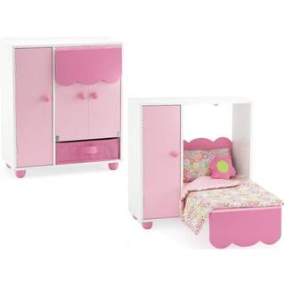 Emily Rose | USA Business | Rumbesparelse 18 tommer dukke murphy sengem?bler skabsv?rdi s?t med 5 b?jler og t?j og tilbeh?r opbevaringsbakke | Mo