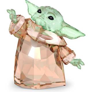 Swarovski Star Wars Mandalorianeren The Child Crystal Figurine Teal and Brown Crystals