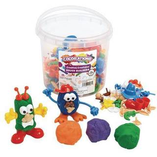 Farve - Buildme Creative Creatures Dough Builders (inkluderer 260 stykker) - Dej & støbning af lertilbehør til børn - skærmfri spilletid - bygger