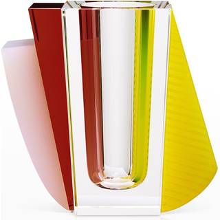Reflections Copenhagen Vases - 'Raleigh' vase, orange and yellow in multicolor Crystal