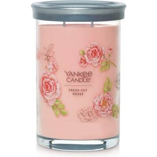 Yankee Candle Fresh Cut Roses Duftende signatur 20 oz Stor tumbler 2-wick stearinlys over 60 timers forbr?ndingstid