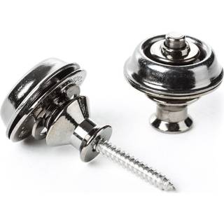 Jim Dunlop Black Nickel Dual Design Guitar Strap Locks (SLS1036 mia