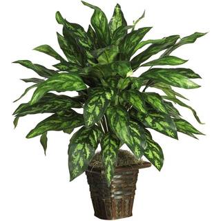 Næsten naturlig sølvkonge med kurv silkeplante