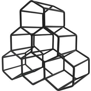 Godinger vinstativ 6 vinflaskeopbevaringsholder metal bordplade stativ til vinflasker