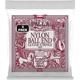 Ernie Ball Ernesto Palla Black & Gold Ball-end Nylon Classical Guitar Strings 3-Pack 28-42 Gauge (P03409)