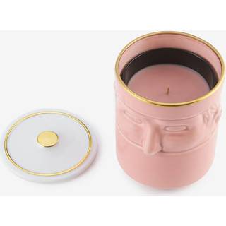 Ginori 1735 Candlelight And Scents - 'The Companion' candle, flamingo in Pink porcelain/glass/wax