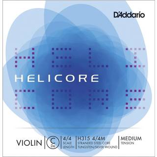 D'Addario Orchestral - Helicore 4/4 Størrelse Violin String - Sølv sår C Streng - H315 4/4M - C String kun - Medium spænding