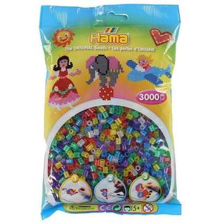 Hama Perler 3000 stk Transparent Glitter Midi (201-54)