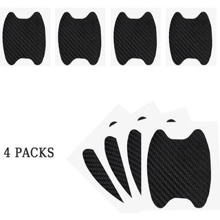 4PCS Sticker Carbon Fiber Anti-Scratches Car Door Cup Protector Non-Marking Auto Door Handle Protective Film Universal til de fleste bilh?ndtag (