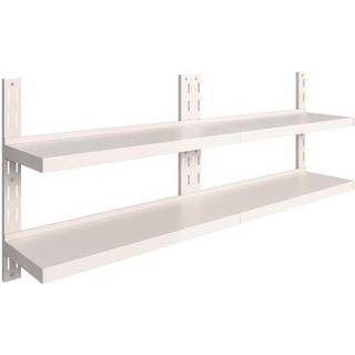 væghylder i 2 niveauer 2 stk. 200x30 cm rustfrit stål