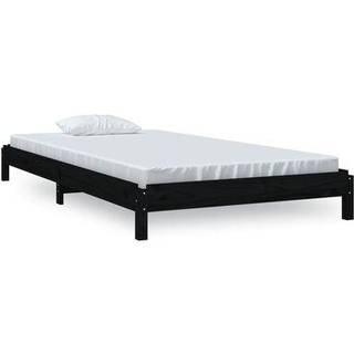 stabelbar seng 90x200 cm massivt fyrretræ hvid