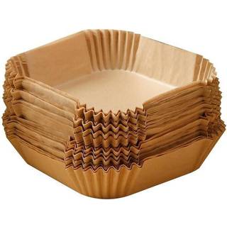Airfryer papirindsatser non-stick 16 cm 50 stk Natur