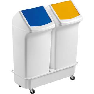 Durabin Transportvogn 2x40L, Hvid