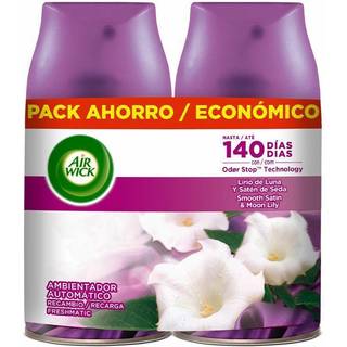 Air Wick Smooth Satin & Moon Lily Luftfrisker - 2x250ml