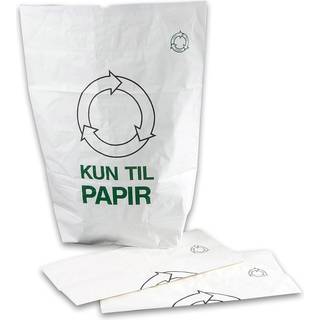 Papirsække 70x95x25cm 1-lags 110 liter hvid