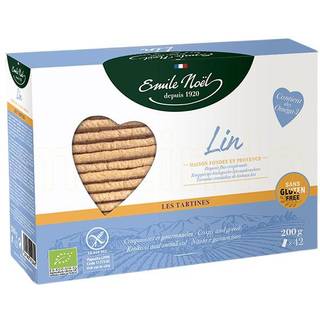 Knækbrød m. hørfrø glutenfri Økologisk - 200 gram - Emilie Noël