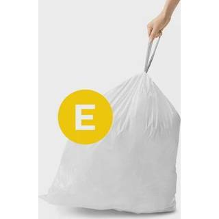 Simplehuman Kode E skræddersyede affaldsposer, pakke med 20, hvid