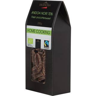 Valrhona Feves Andoa Noir 70 % 200 g .