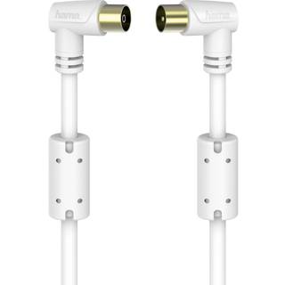 Hama antennekoaksialkabel 90°, 90 dB (10 m/hvidt) - På lager i butik