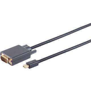 Mini Displayport til VGA kabel - Sort - 5 m