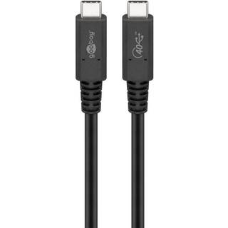 USB4 Gen 3x2 (USB-C) - 100W/5A - Sort - 1 m