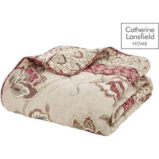 Catherine Lansfield Catherine Lansfield Red Kashmir Floral Paisley Easy Care Bedspread