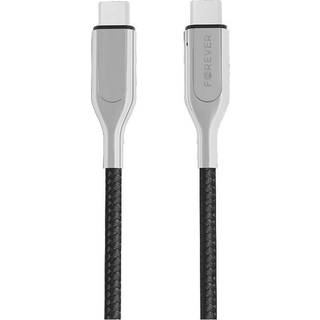 Forever Core 1,5m 60W PD USB-C til USB-C Kabel, Sort