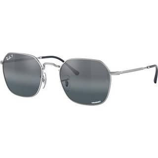 Ray - Ban Unisex RB3694 JIM 9242G6 Solbriller Metal Sølv Sølv Geometrisk Polariseret Spejl