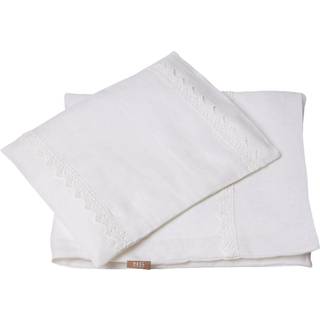 NG Baby Sengesæt klapvogn/vuggesæt med flæse White One Size      Unisex